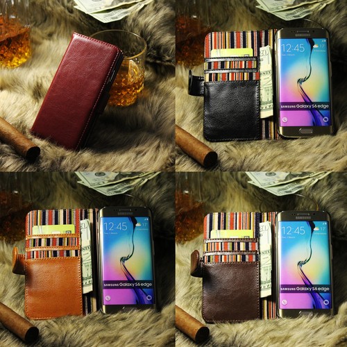 Leder flipcase handytasche - flipcase,